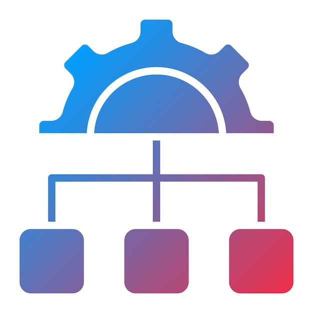 Estilo del icono del sistema de planificación de diseño vectorial