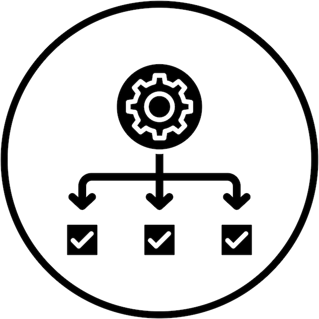 Vector estilo del icono del sistema de planificación de diseño vectorial