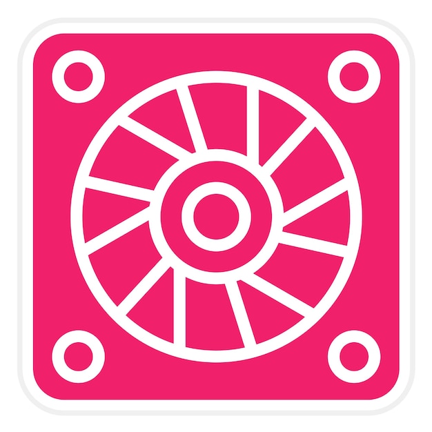 Estilo del icono del sistema de refrigeración de diseño vectorial