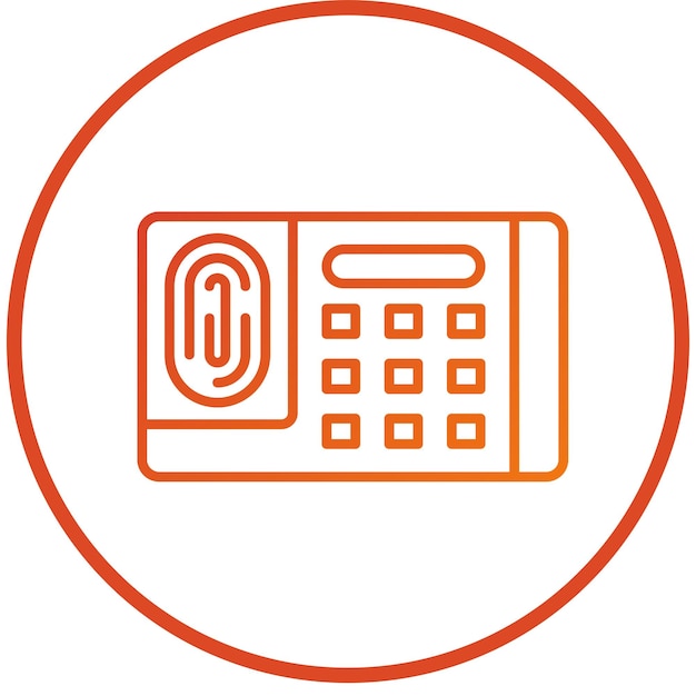 Estilo del icono del sistema de seguridad de diseño vectorial