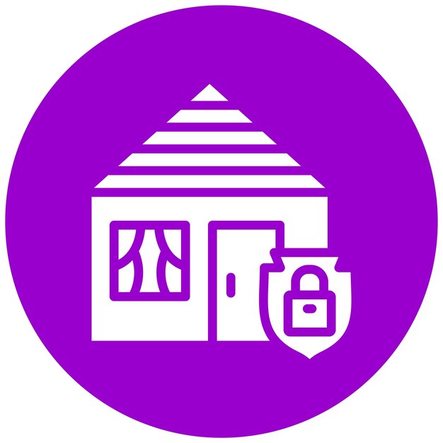 Estilo del icono del sistema de seguridad de diseño vectorial