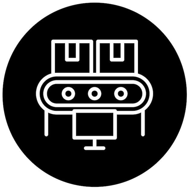 Estilo del icono del sistema de transporte de diseño vectorial