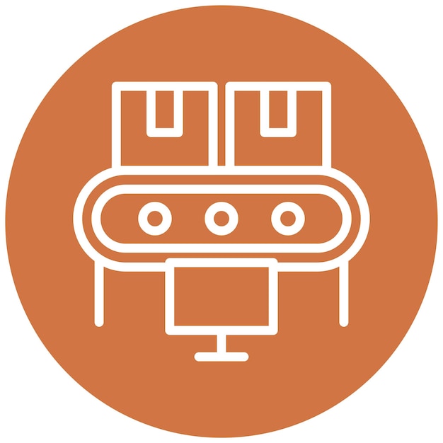 Estilo del icono del sistema de transporte de diseño vectorial