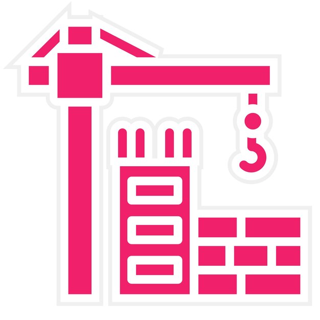 Estilo del icono del sitio de construcción de diseño vectorial