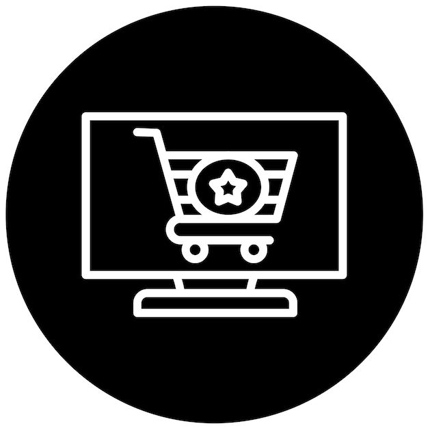 Estilo de icono de sitio web de comercio electrónico de diseño vectorial