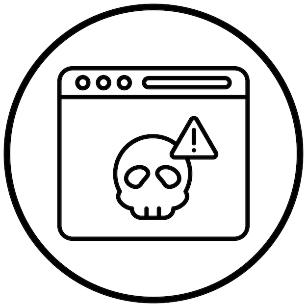 Estilo de icono del sitio web hackeado