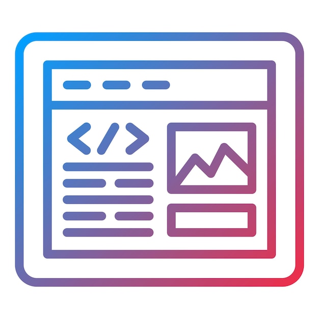 Estilo del icono del sitio web Ux