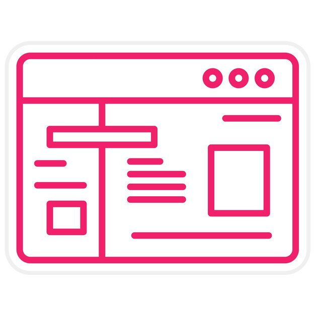 Estilo del icono del sitio web Ux