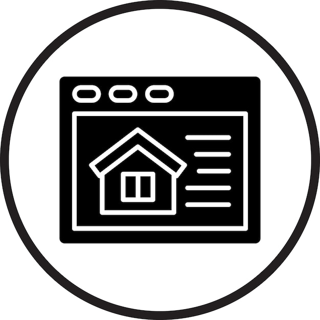 Estilo del icono del sitio web de Vector Design House