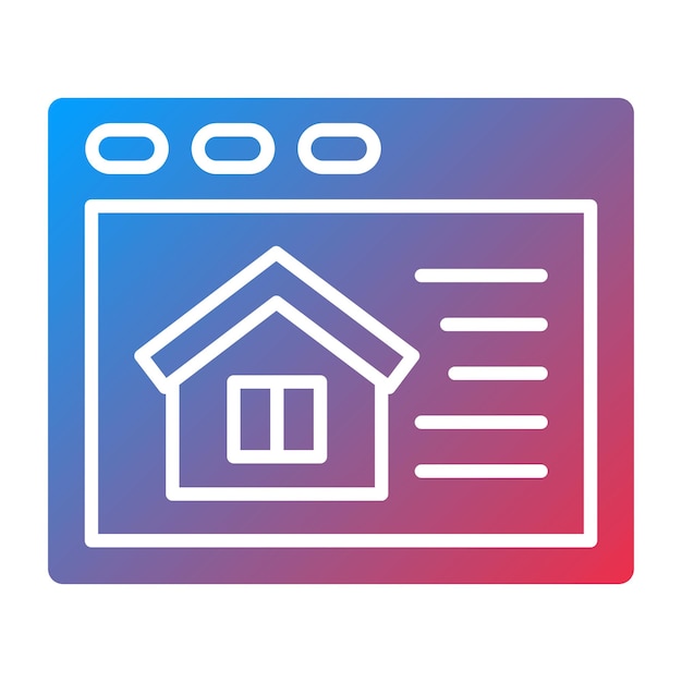 Estilo del icono del sitio web de Vector Design House