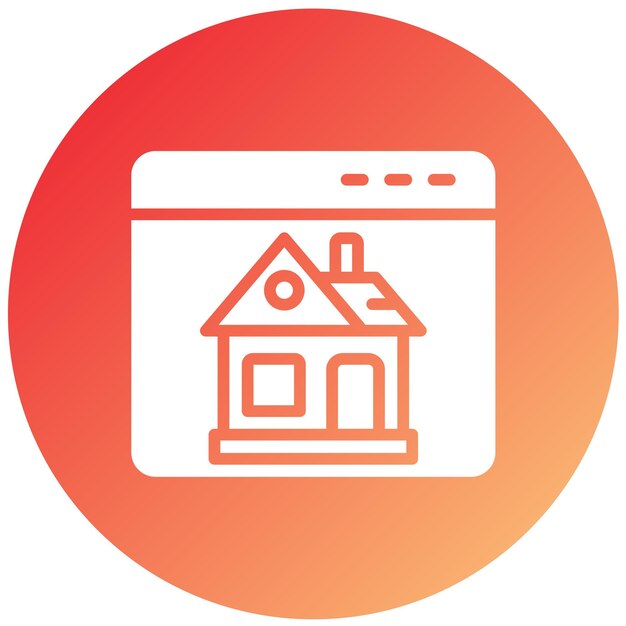 Estilo del icono del sitio web de Vector Design House