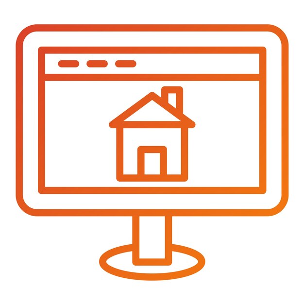 Estilo del icono del sitio web de Vector Design House