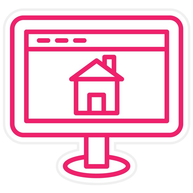 Estilo del icono del sitio web de Vector Design House