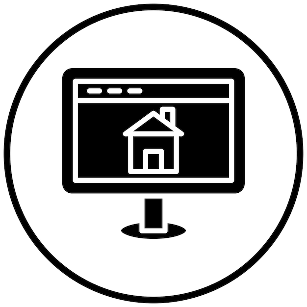 Estilo del icono del sitio web de Vector Design House