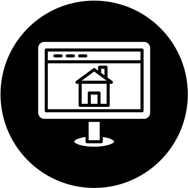Estilo del icono del sitio web de Vector Design House