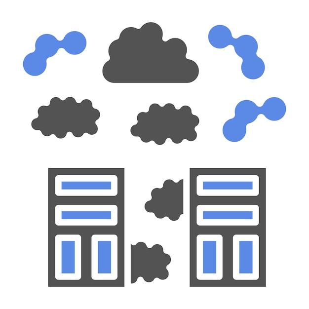 Vector estilo del icono de smog