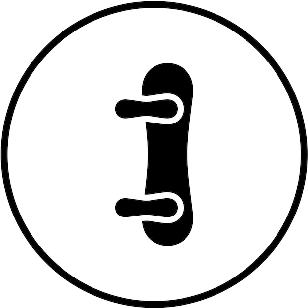 Estilo de icono de snowboard de diseño vectorial