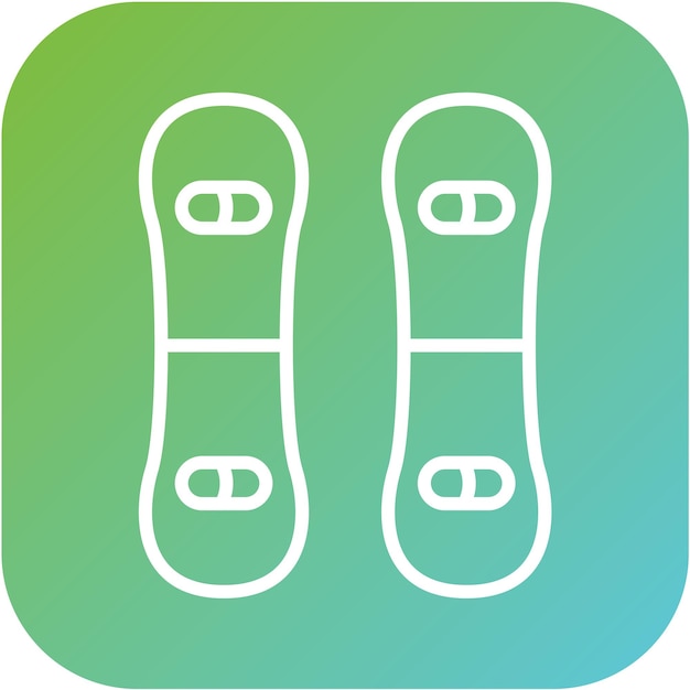 Estilo de icono de snowboard de diseño vectorial