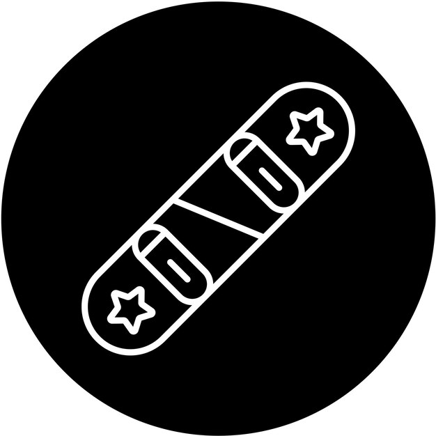 Estilo del icono de snowboard