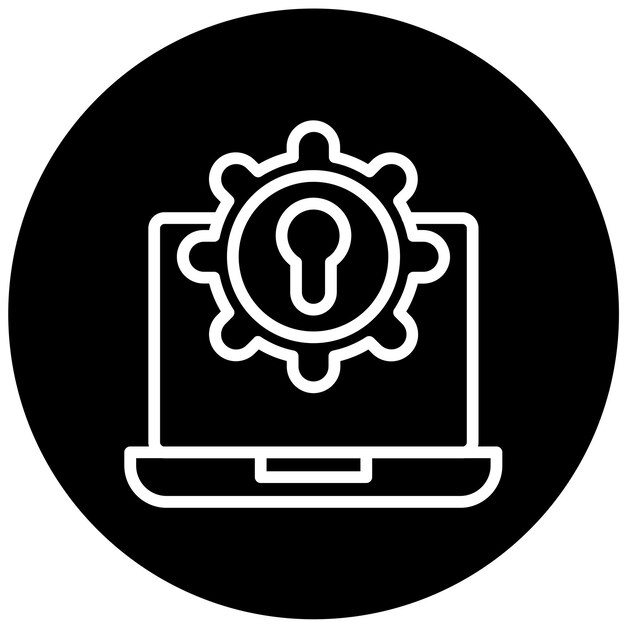 Estilo del icono del software antivirus de diseño vectorial