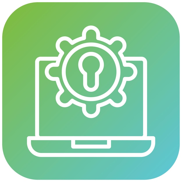 Estilo del icono del software antivirus de diseño vectorial