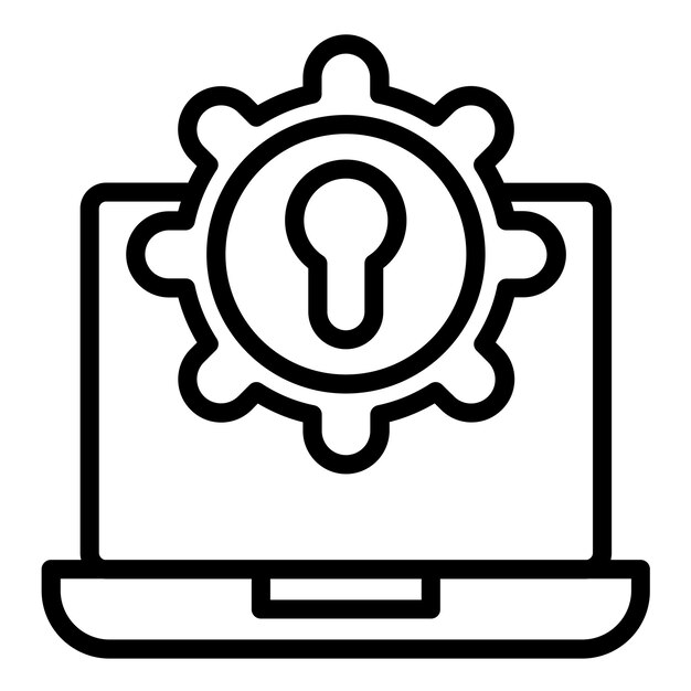 Estilo del icono del software antivirus de diseño vectorial
