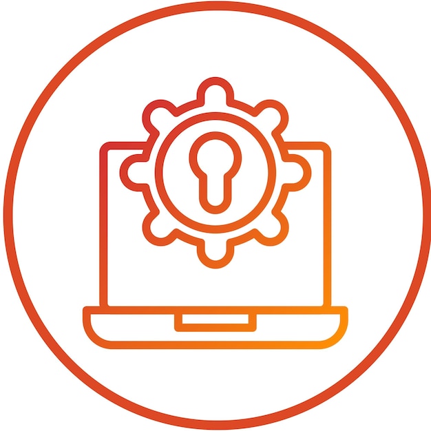Estilo del icono del software antivirus de diseño vectorial