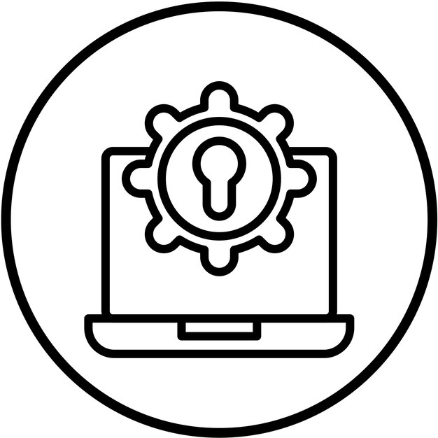 Estilo del icono del software antivirus de diseño vectorial
