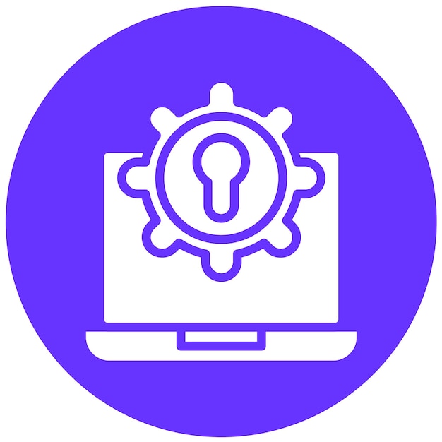 Estilo del icono del software antivirus de diseño vectorial