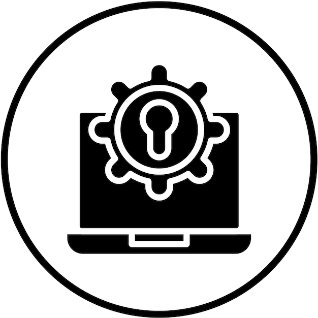 Estilo del icono del software antivirus de diseño vectorial