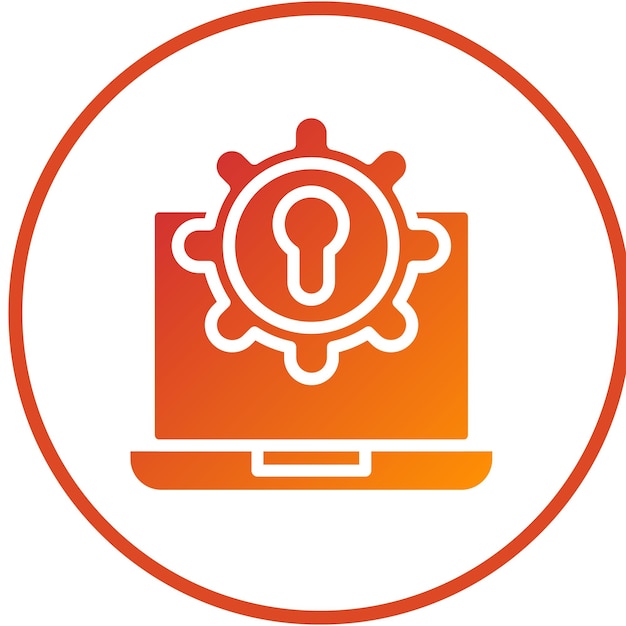 Estilo del icono del software antivirus de diseño vectorial