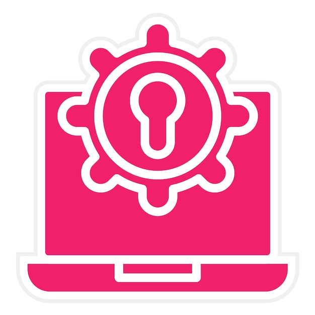 Estilo del icono del software antivirus de diseño vectorial