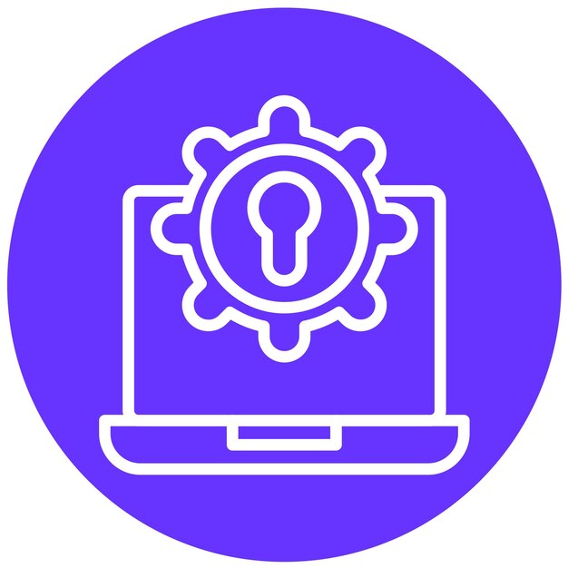 Estilo del icono del software antivirus de diseño vectorial