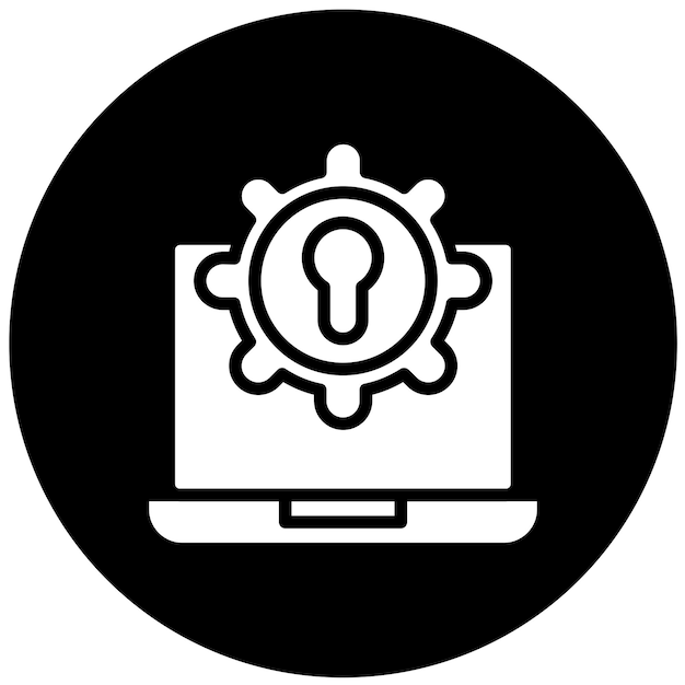 Estilo del icono del software antivirus de diseño vectorial
