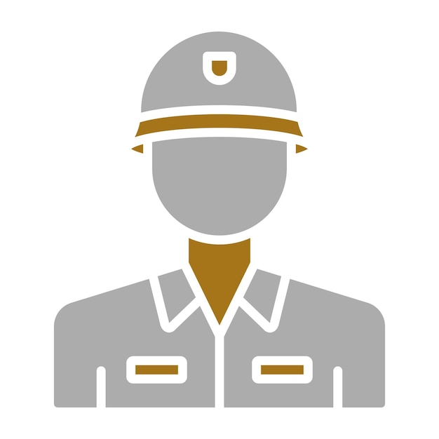 Estilo del icono del soldado del ejército