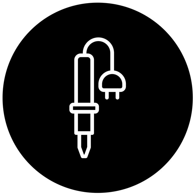 Estilo de icono de soldadura de hierro de diseño vectorial