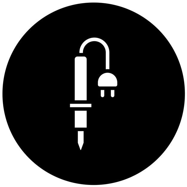 Estilo de icono de soldadura de hierro de diseño vectorial