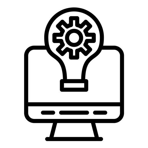 Estilo de icono de la solución de marketing de diseño vectorial