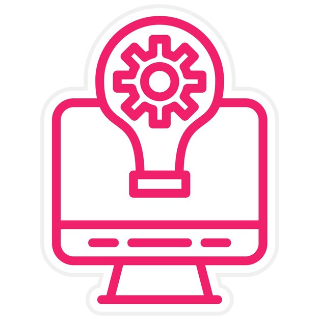 Estilo de icono de la solución de marketing de diseño vectorial