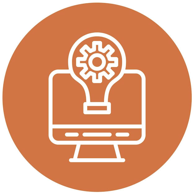 Estilo de icono de la solución de marketing de diseño vectorial