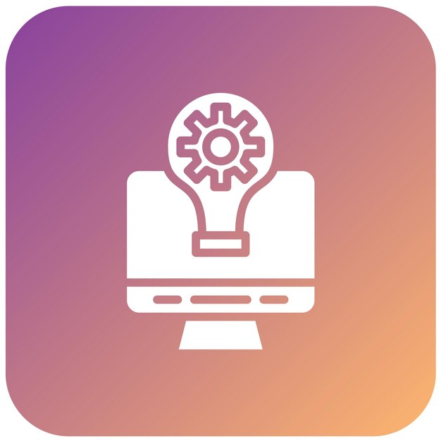 Estilo de icono de la solución de marketing de diseño vectorial