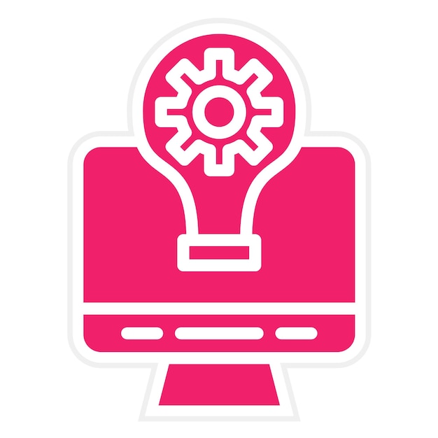 Estilo de icono de la solución de marketing de diseño vectorial