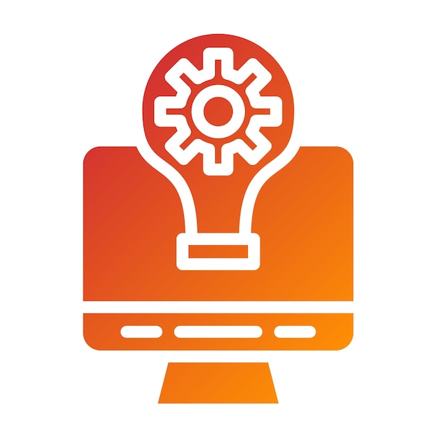 Estilo de icono de la solución de marketing de diseño vectorial