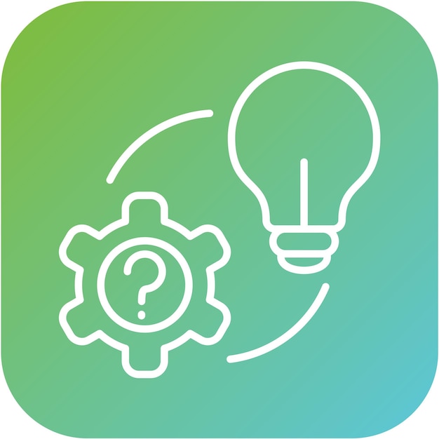 Estilo del icono de la solución de negocio de diseño vectorial