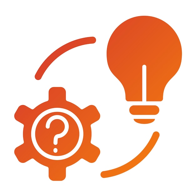 Estilo del icono de la solución de negocio de diseño vectorial