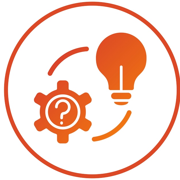 Estilo del icono de la solución de negocio de diseño vectorial