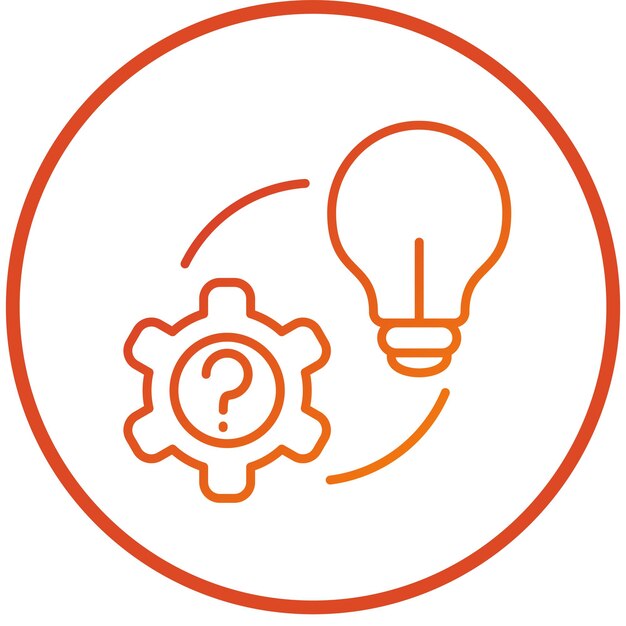 Estilo del icono de la solución de negocio de diseño vectorial