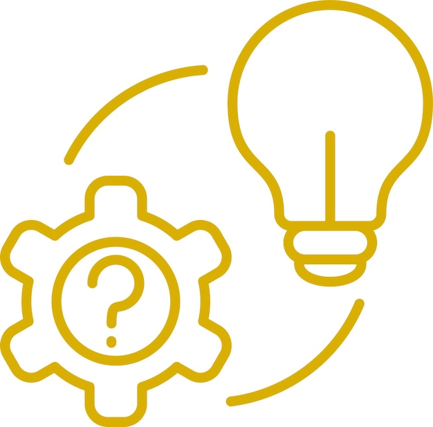 Estilo del icono de la solución de negocio de diseño vectorial