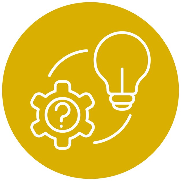 Estilo del icono de la solución de negocio de diseño vectorial