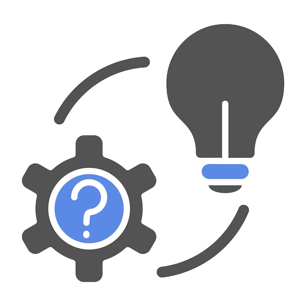 Estilo del icono de la solución de negocio de diseño vectorial